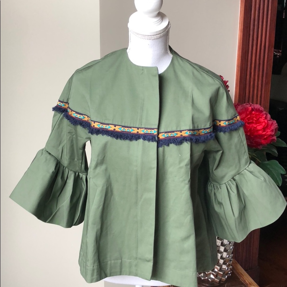 Aiden Khaki 3/4 Sleeve Jacket